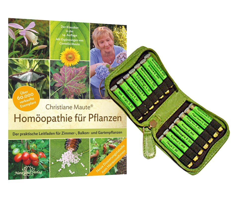Homöopathie für Pflanzen (Buch) und Einsteigerset für Garten, Zimmer- und Balkonpflanzen (Mittel)