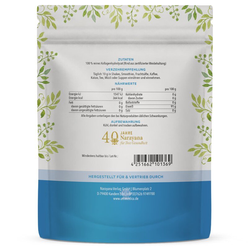 Lot de 2: Collagène pur  protéine de collagène  issu d'un pâturage certifié - 2 x 450 g de poudre - par Unimedica