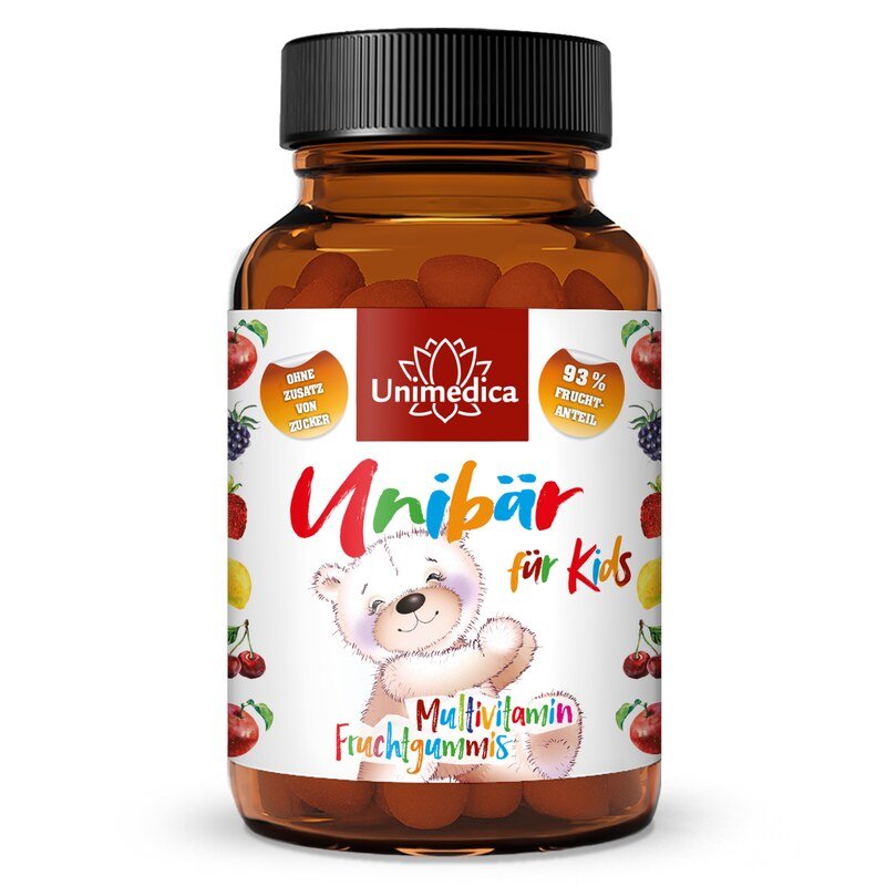 Unibär pour enfants - multivitamines  bonbons fruités - 60 bonbons - par Unimedica
