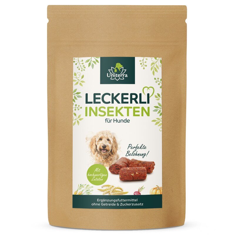Friandise insectes pour chiens - collations naturelles pour chiens avec des protéines de haute qualité  complément alimentaire - 150 g - par Uniterra