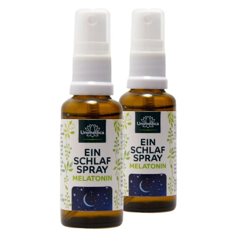 Lot de 2: Spray favorisant l'endormissement - mélatonine - 2 x 30 ml - par Unimedica