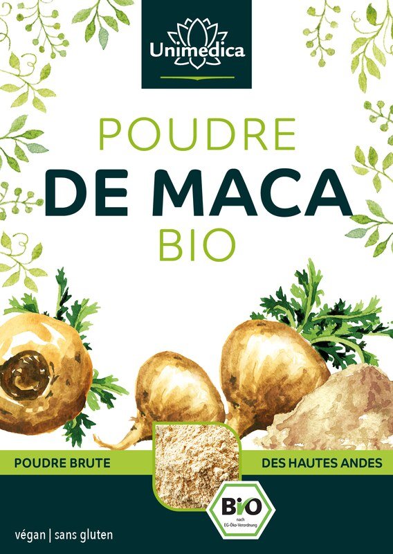 Lot de 2: Maca en poudre bio - 2 x 300 g - par Unimedica
