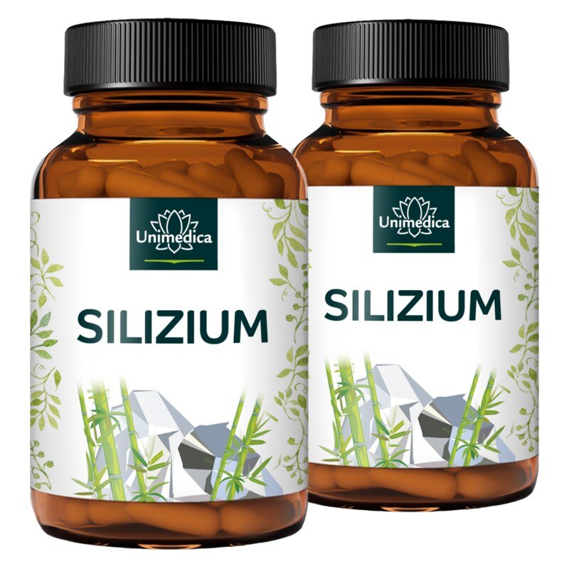 Lot de 2: Silicium issu d'extrait de bambou avec zinc - 2 x 60 gélules - par Unimedica