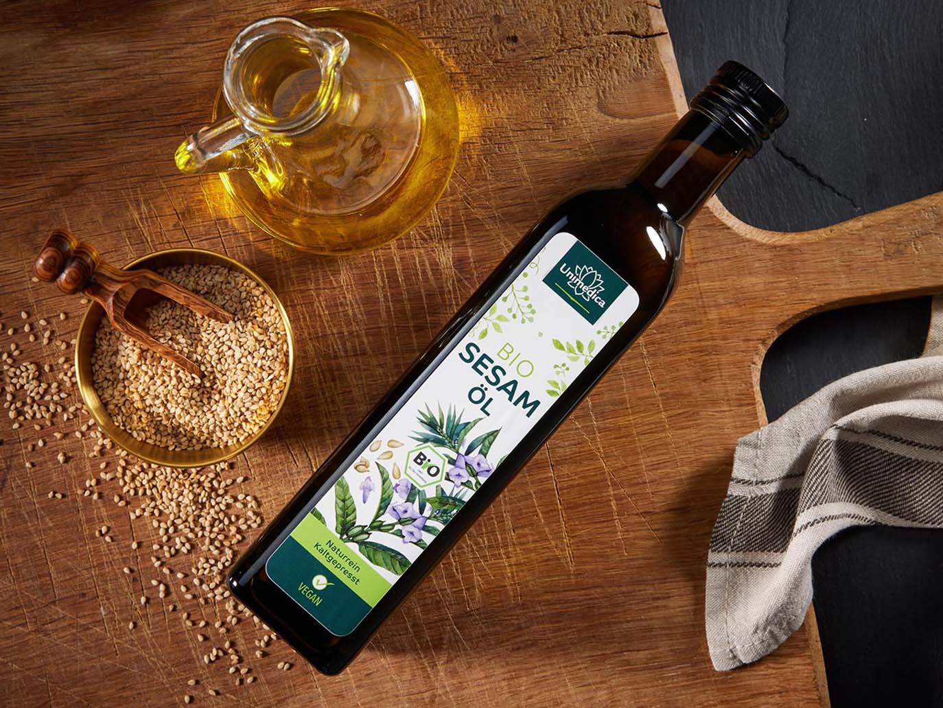 Huile de sésame bio - 500 ml - Unimedica