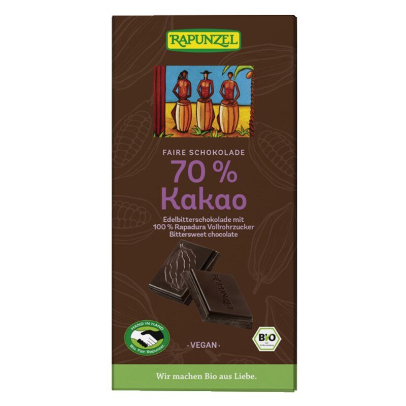 Chocolat noir amer 70% de cacao100 g