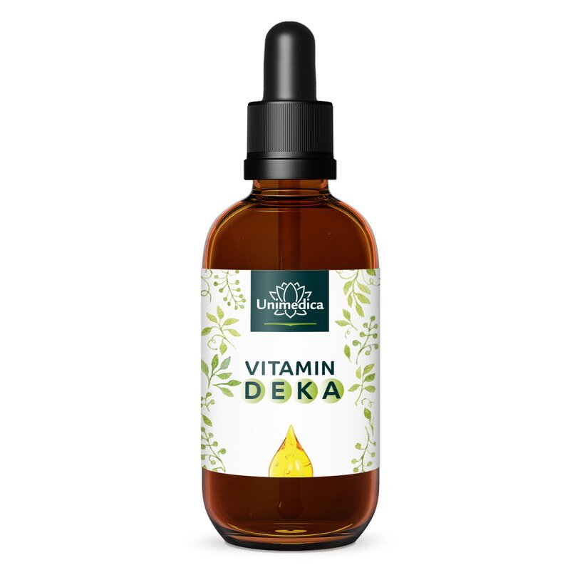Gouttes de vitamines D E K A - avec toutes les vitamines liposolubles dans un produit combiné puissant - 50 ml - par Unimedica