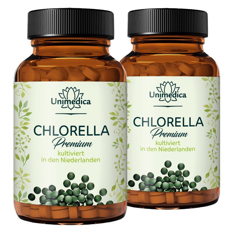 Lot de 2: Chlorella Sélection Premium - 2 x 400 comprimés  dose journalière 3 g - origine Hollande - par Unimedica