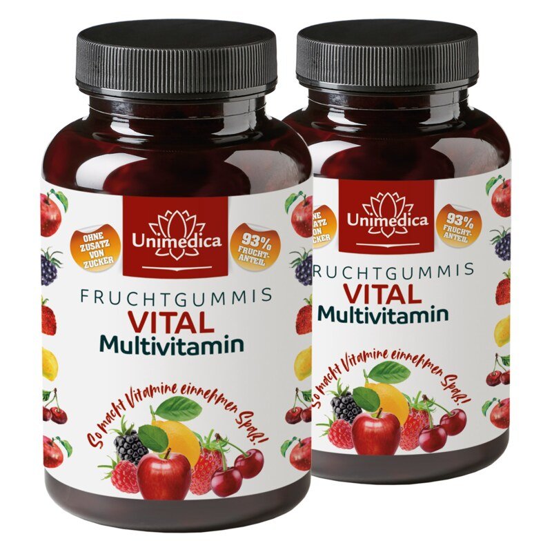 Lot de 2: VITAL - Multivitamines  bonbons fruités - 2 x 60 bonbons - par Unimedica