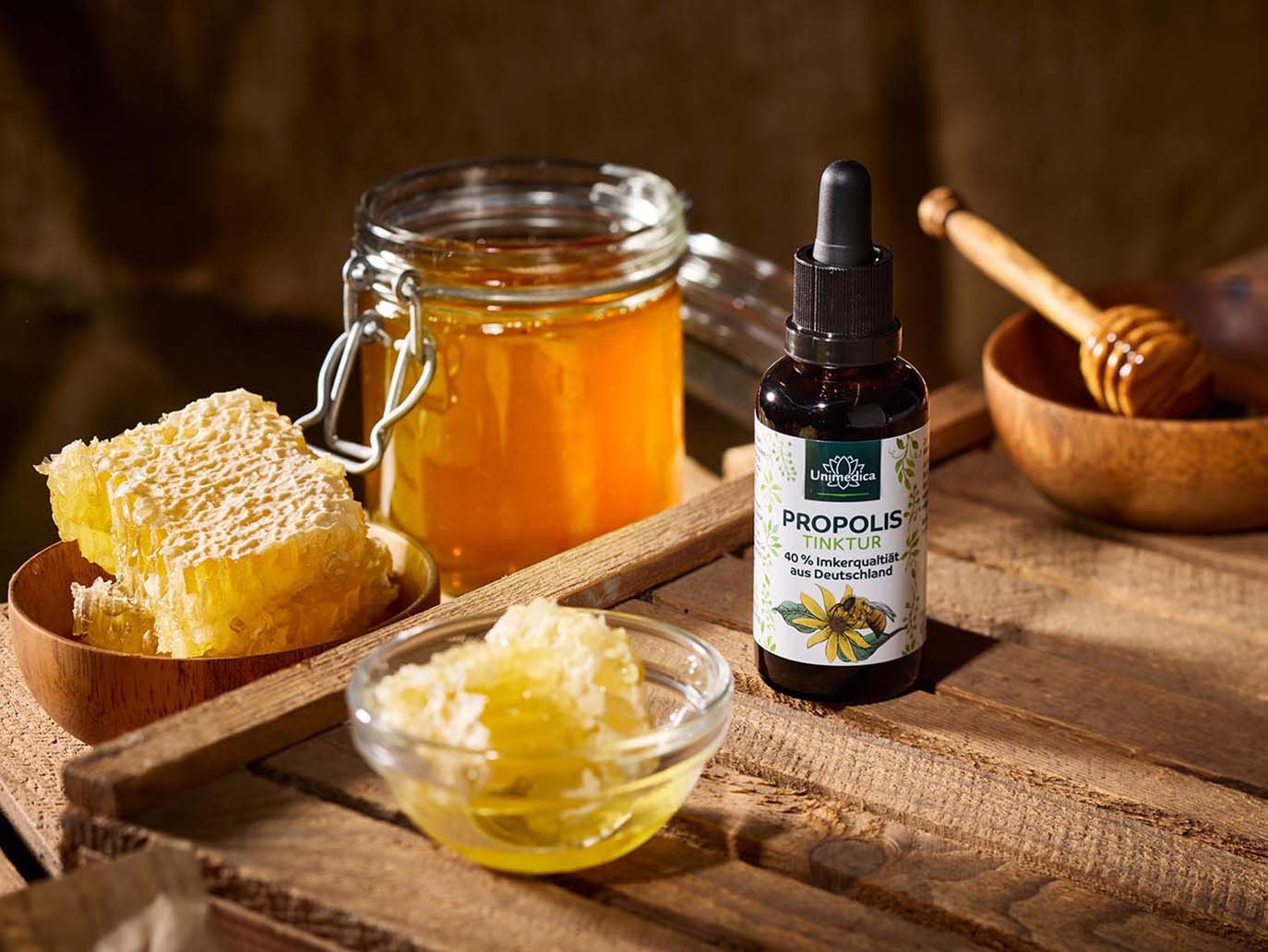 Teinture de propolis 40 % - d'Allemagne - qualité apicole - 50 ml - par Unimedica - Offre exceptionnelle