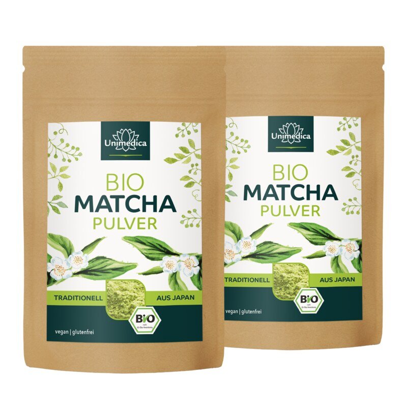 Lot de 2: Matcha en poudre - 100 g - thé vert traditionnel japonais