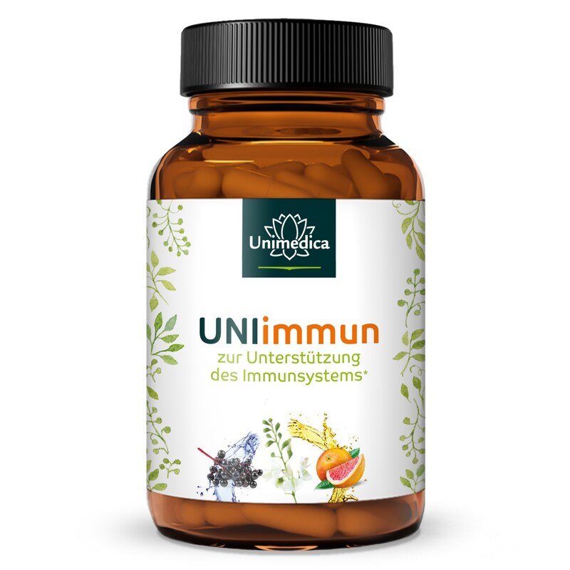 UNIimmun  pour fonctionnement normal du système immunitaire avec de la vitamine C et du zinc - 180 gélules - Unimedica