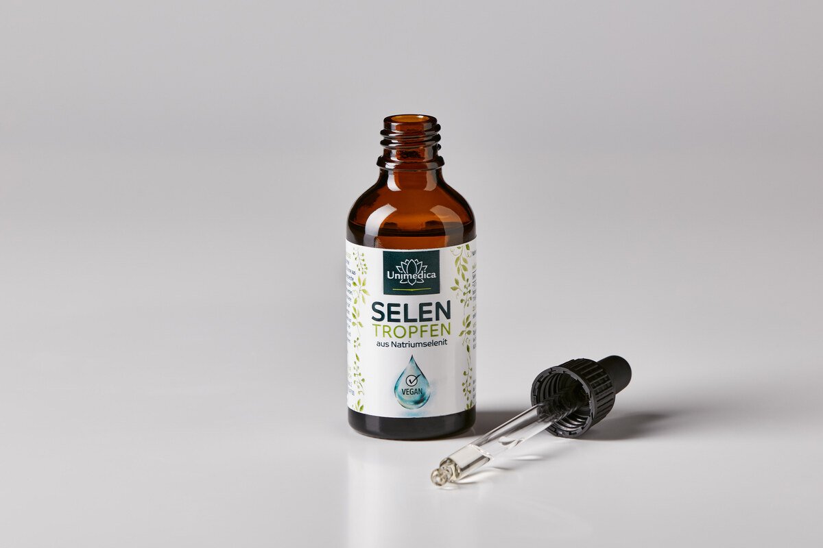 Gouttes de sélénium - 200 µg par dose quotidienne à forte dose - à base de sélénite de sodium - 50 ml - d'Unimedica