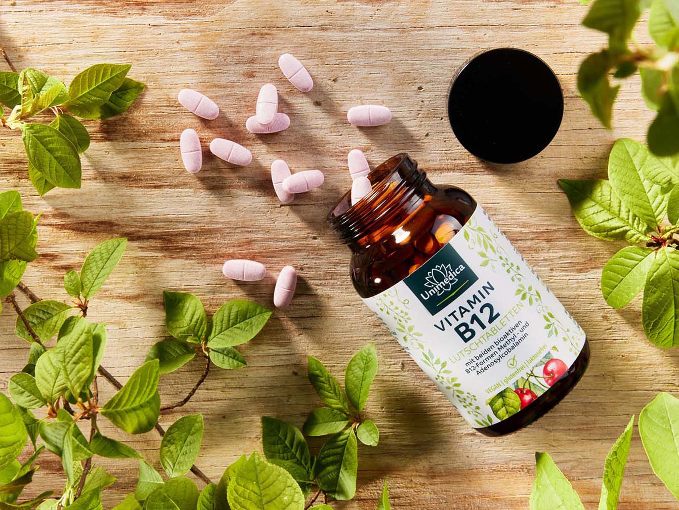 Pastilles de vitamine B12 - 100 comprimés à sucer - par dose journalière - Unimedica